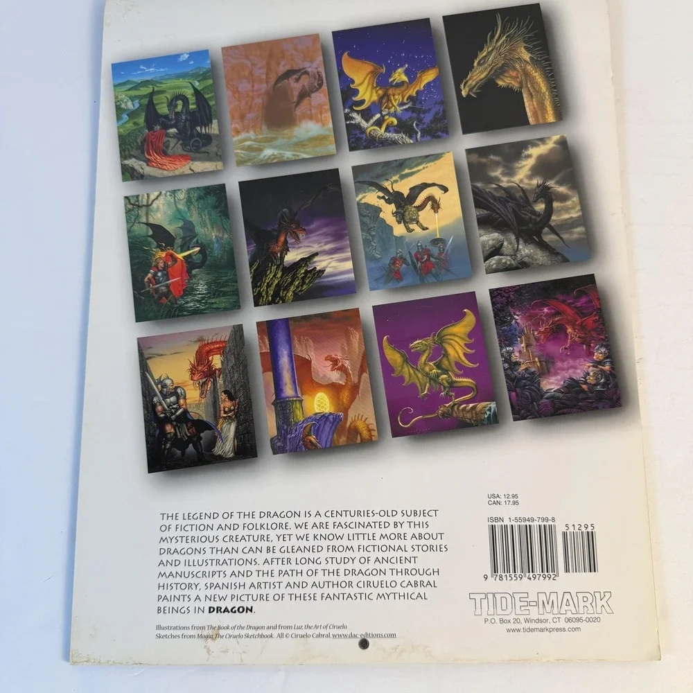 Vintage Dragon By Ciruelo 2004 Wall Calendar Tidemark Fantasy Dragon Art USA